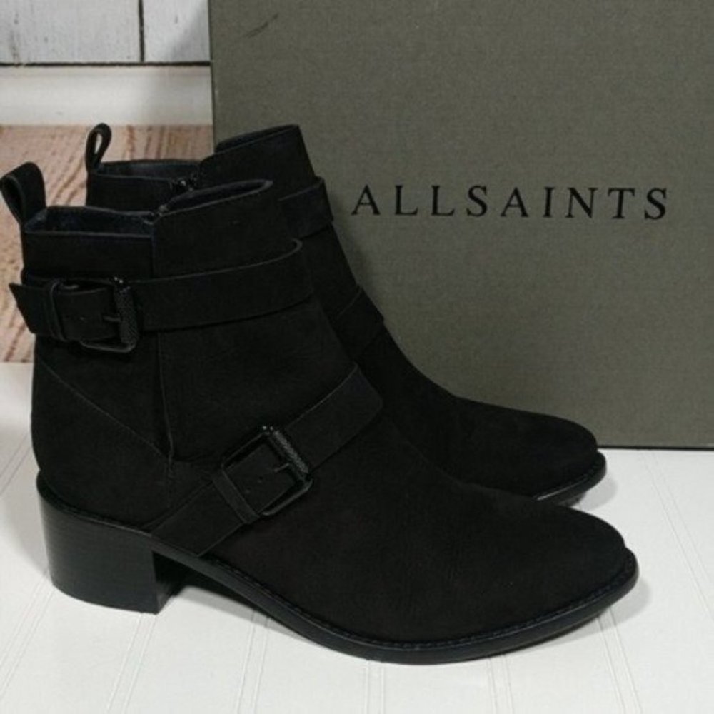 All Saints Black Ankle Boots